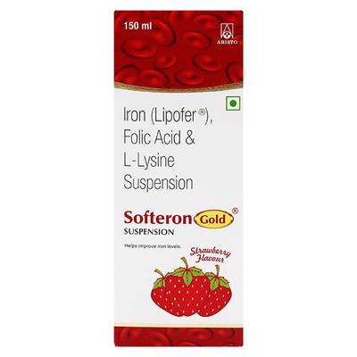 SOFTERON GOLD STRAWBERRY FLAVOUR Suspension 150ml - Supplements-Vam