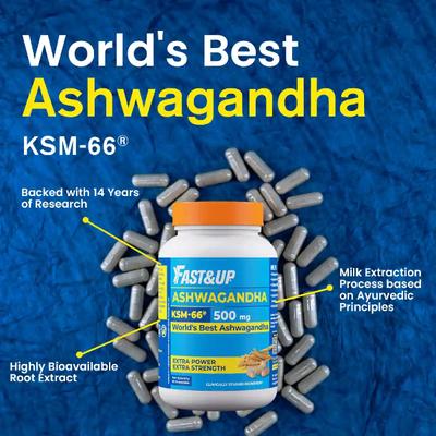 Fast&Up Ashwagandha (KSM-66) 500 mg Capsule 60's - Sexual Care