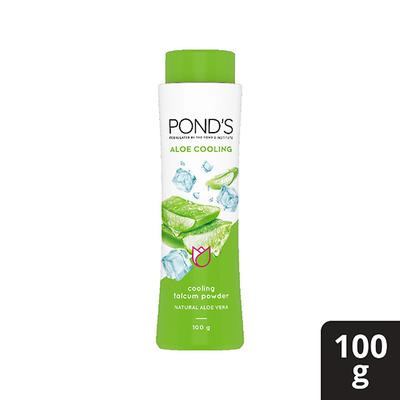 Pond's Aloe Cooling Talcum Powder Natural Alovera Extract 100gm - Talcum Powders