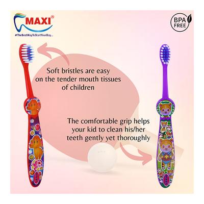 MAXI Ping Pong Junior Toothbrush - Soft (Buy 1 Get 1 Free) - Toothbrushes
