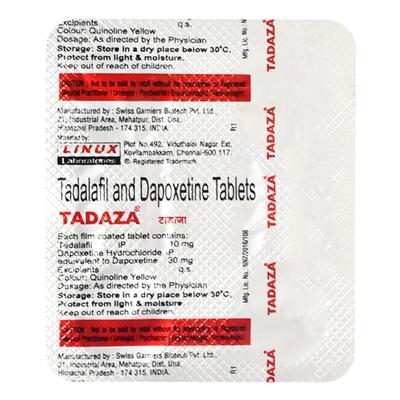 Tadaza Tablet 4'S - Impotence/Erectile Dysfunction (Ed)