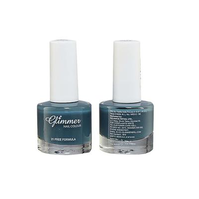 Glimmer Nail Enamel Dark Grey Green 8 ml - Nail Polish