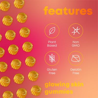 Bold Care Glowing Skin Gummies with Hyaluronic Acid, Vitamin D3, Curcumin- 60 Gummies 1's - Hair & Skin