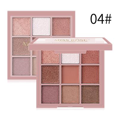 Miss Rose 9 Color Matte & Glitter Eyeshadow Palette 7001 - 123N 04 7.5 gm - Face Palettes