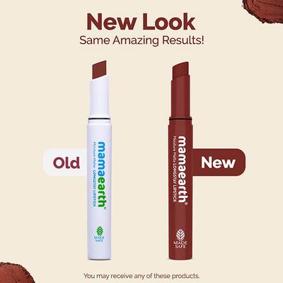 Mamaearth Moisture Matte Longstay Lipstick with Avocado Oil & Vitamin E for 12 Hour Long Stay- 16 Hazenut Brown 2 gm - Lipsticks