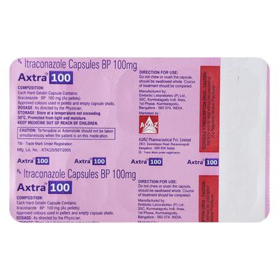 AXTRA 100 Capsule 10's - Fungal Infections-Anf