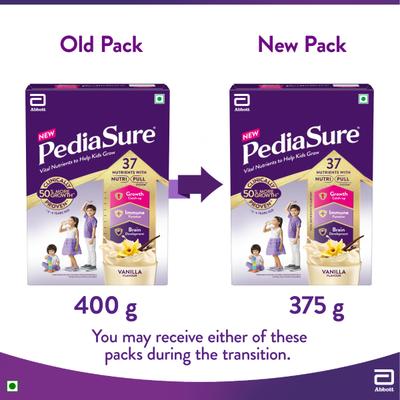 Pediasure Scientifically Designed Nutrition Drink Refill - Vanilla Flavour 375 g - Kids Nutrition