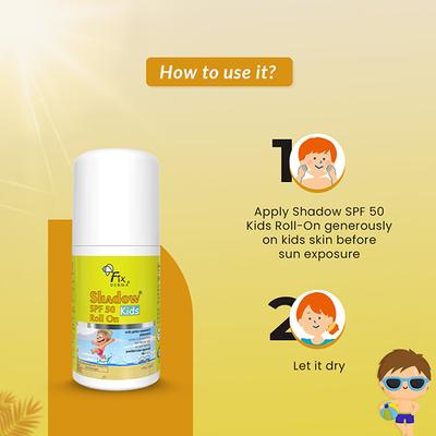 Fixderma Shadow SPF 50 Kids Roll On for Kids 30gm - Body Sunscreen