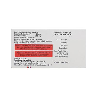 Losanorm CH 25/6.25mg Tablet 10'S - Hypertension-Ang