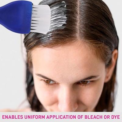 Vega Bleach Hair Brush for Hair Coloring, Dye, Mehendi Hair Brush, Purple, (VC3BB-01) 2's - Hair Combs