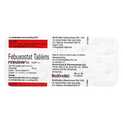 FEBUDIM 40 Tablet 10's - Gout