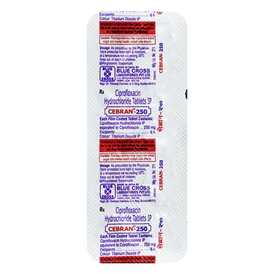 Cebran 250mg Tablet 10'S - Bacterial Infections-Qui