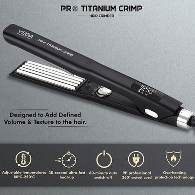 VEGA Professional Pro Titanium Crimp Hair Crimper, (VPPMS-02) 1's - Rollers & Curlers