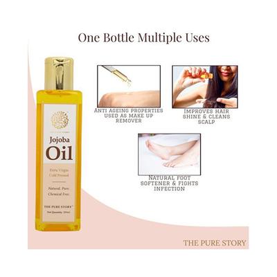 The Pure Story Jojoba oil Pure Natural Extra Virgin Cold Pressed 200ml - Face Oils