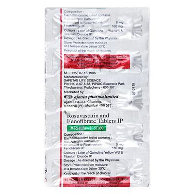 ROSUFIT F 5/160mg Tablet 15's - High Cholesterol-Dys