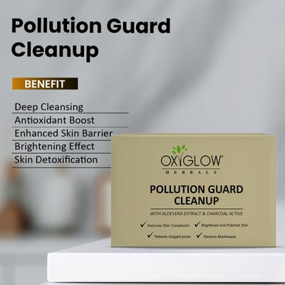 OxyGlow Herbals Pollution Gaurd Cleanup With Aloevera Extract & Charcoal Active 40 gm - Lotions & Creams