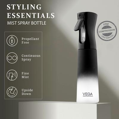 Vega Professional Mist Spray Bottle for Hairstyling, Cleaning, Salons, Empty Spray Bottle (VPHSB-01) 1's - Others