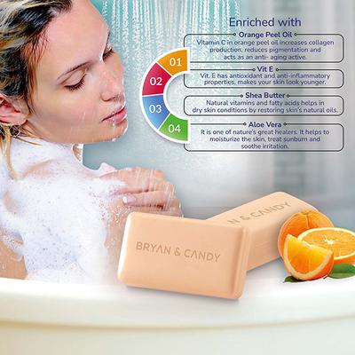 Bryan & Candy Orange Bathing Bar 230 gm - Soaps