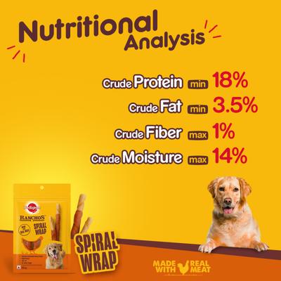 Pedigree Ranchos Spiral Wrap 60 gm - Petfood