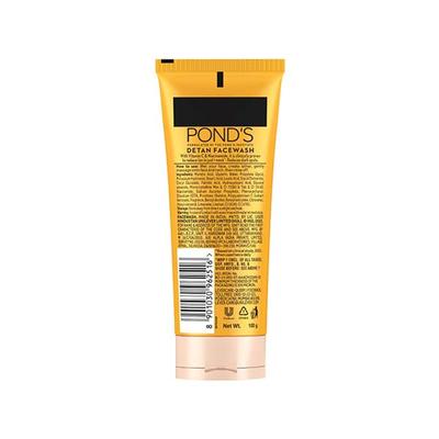 Ponds Detan Facewash For Tan Reduction With Brightening Vitamin C & Niacinamide 100 gm - Face Washes