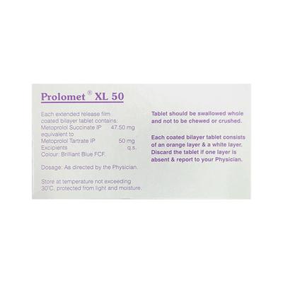 PROLOMET XL 50 Tablet 15's - Hypertension-Bet