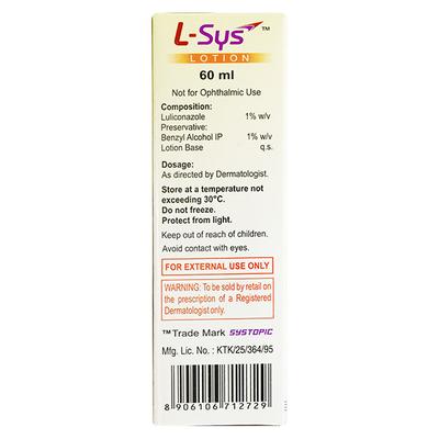 L SYS 1% Lotion 60ml - Fungal Infections-Taa