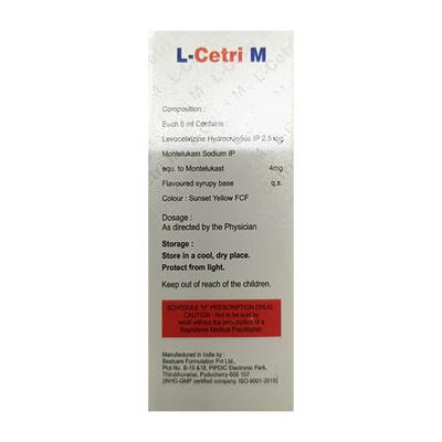 L CETRI M Syrup 60ml - Allergies-Ant