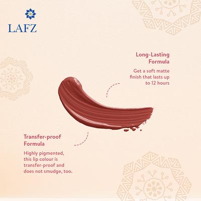 Lafz Transfer Proof & Smudge Proof Velvet Matte Lip Colour, Valley Of Roses 5.5 ml - Liquid Lipsticks