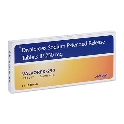 Valvorex 250mg Tablet 10'S - Epilepsy/Convulsion-Ant