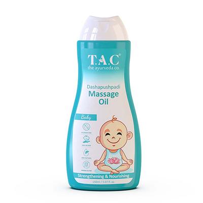T.A.C - The Ayurveda Co. Dashapushpadi Massage Oil with 10 Sacred Flowers Strengthening & Nourishing 150 ml - Baby Skin Care