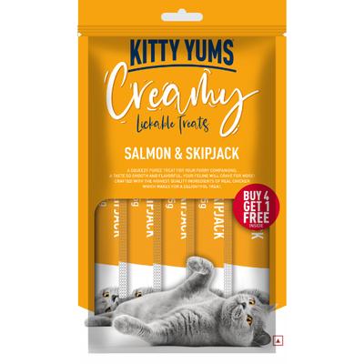 Kitty Yums Creamy Salmon & Skipjack (Buy 4 Get 1 Free) 1's - Petfood