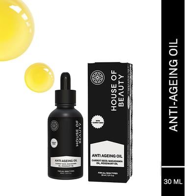 House of Beauty Anti Ageing Oil For Dry, Combination & Mature Skin with Rosemary Extract 30ml - Face Oils