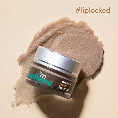 mCaffeine Naked & Rich Choco Lip Scrub 24Hr Moisturization 12gm - Lip Scrubs