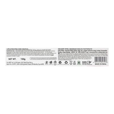 Colgate Total Anticavity Fluoride Toothpaste (Advanced Health) 150 g - Toothpaste