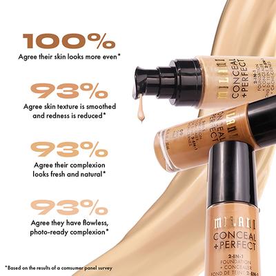 Milani Conceal + Perfect 2-in-1 Foundation + Concealer - Amber 30 ml - Concealer