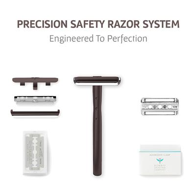 Bombay Shaving Companygun Metal Precision Safety Razor (with 5 Platinum Coated Feather Blades) 300 gm - Razors & Cartridges