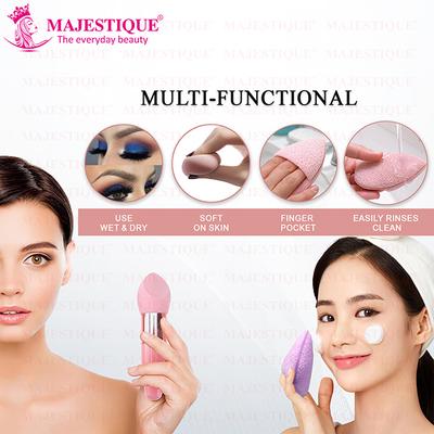 Majestique Facial Cleaning Sponge With Cut Makeup Sponge - Color May Vary 1's - Sponges & Applicators