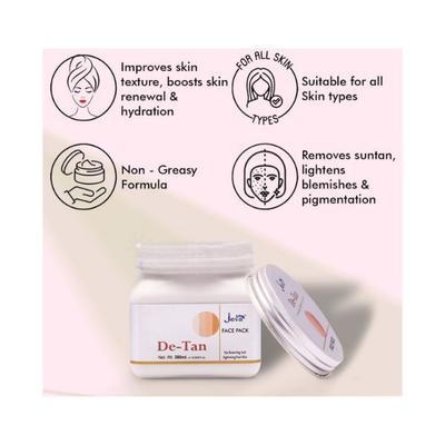 Jeva De Tan Skin Lightening and Tan Removal Face Pack 380 ml - Masks & Peels
