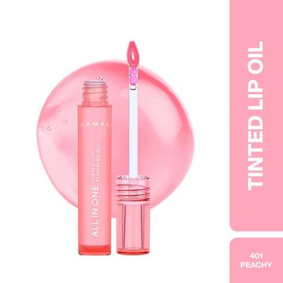 Lamel All in One Lip Tinted Plumping Oil 401-Peachy 3ml - Lip Balms