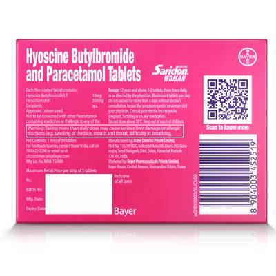 Saridon Woman Tablet 5's - Pain Relief Supplement