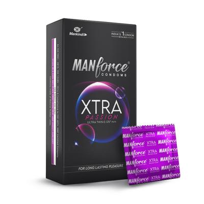 Manforce Xtra Passion Condoms 3's - Plain/Flavoured Condoms