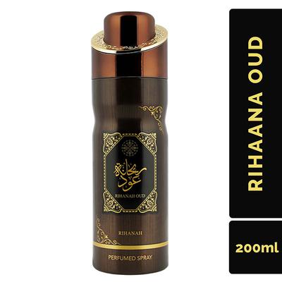 RIHANAH Rihanah Oud Deodorant For Men, Perfume Body Spray 200 ml - Men Deodorants/Roll-Ons