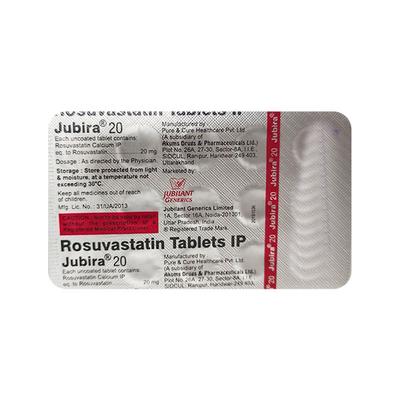 JUBIRA 20 Tablet 15's - High Cholesterol-Dys