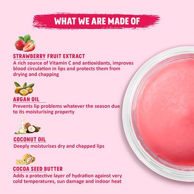 Super Smelly Strawberry Smoothie Natural Lip Balm 10 gm - Lip Balms