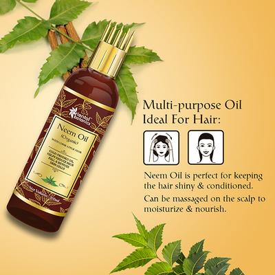 Oriental Botanics Organic Neem Oil with Comb Applicator 200 ml - Hair Oils