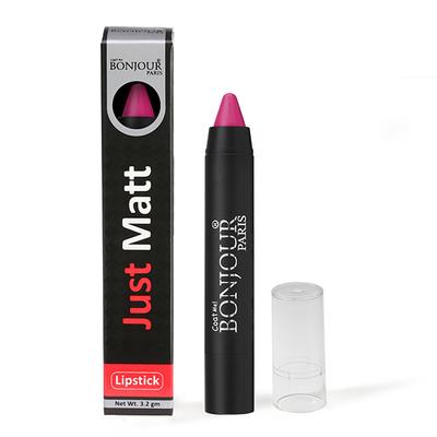 Bonjour Paris Just Matte Lip Crayon - Bubble Gum Pink 3.2 gm - Lip Crayons