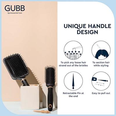 GUBB Paddle Hair Brush With Pin - Elite Range 180 gm - Hair Brushes