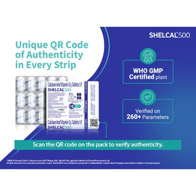 Shelcal-500 Tablet 15's - Calcium And Minerals