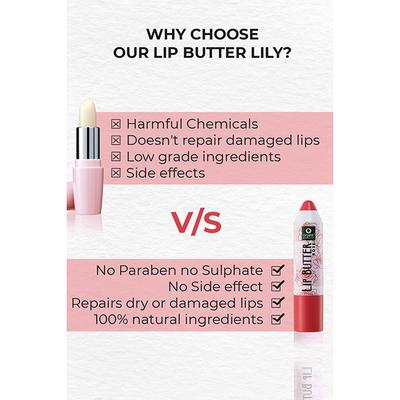 Organic Harvest Lip Butter Rose with Moisturizing Lips 4gm - Lip Balms