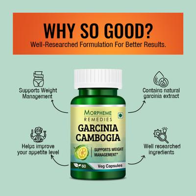 Morpheme Remedies Garcinia Cambogia Veg Capsule 60's - Herbal Dietary Supplement